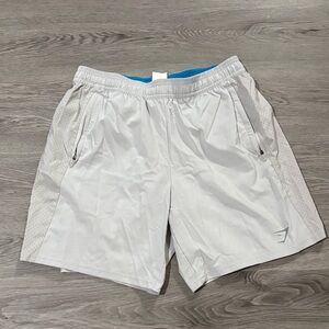 Gymshark Light Gray lined Athletic Shorts, EUC size M